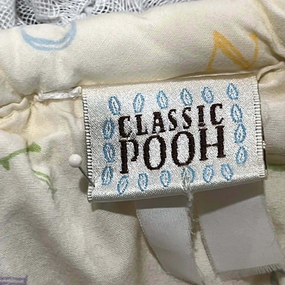 WINNIE THE POOH CLASSIC VINTAGE CRIB BLANKET, IVORY COLOR 40”X 30”